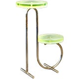 Chromium Tubular Steel and Glass Table