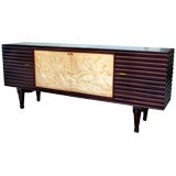 Walnut and Carved Boxwood Credenza