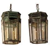 Pair Dutch Copper Lanterns