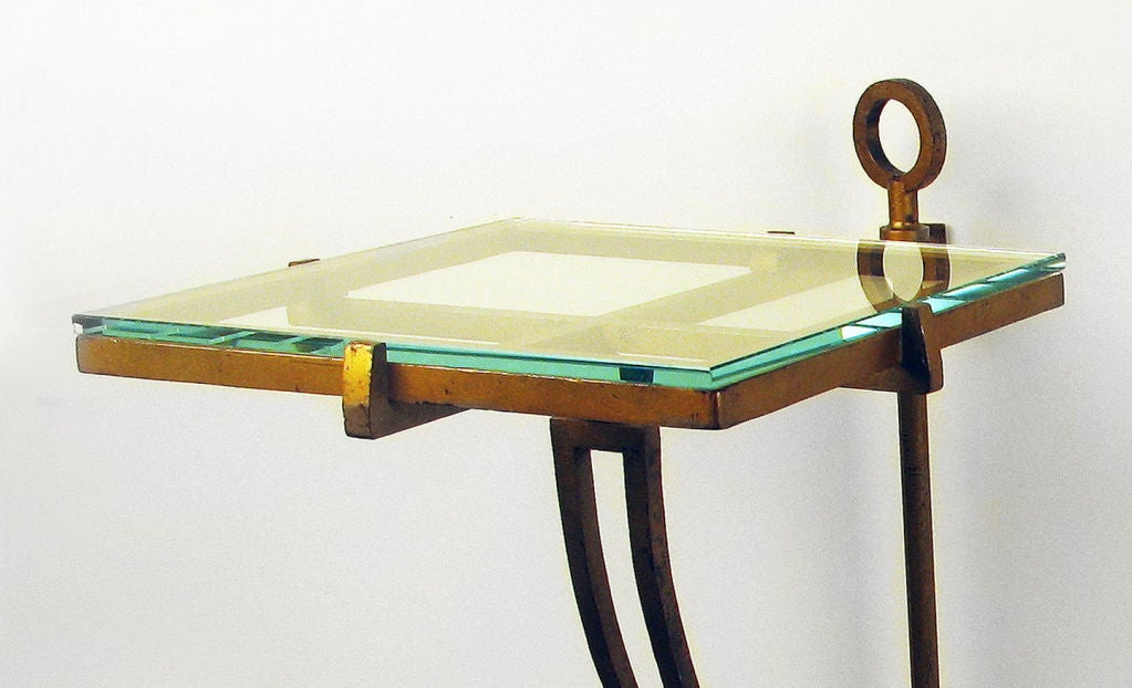 Pair Marc du Plantier Gilt Finished Metal Tables