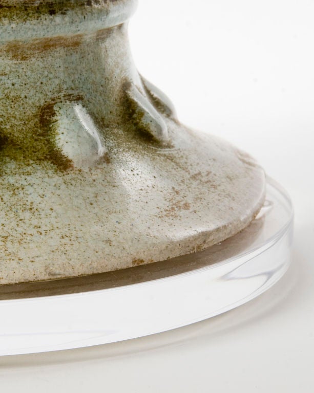 SALE!  Large Fluted Ceramic Vase Lamp