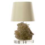 Smokey Quartz Cluster Lamp