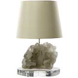 Chunky Clear Quartz Cluster Lamp