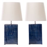 SALE!  Handpainted Rectangular Slab Lamp