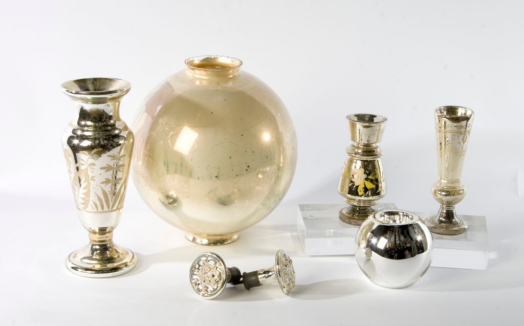 An Impressive Collection of Mercury Glass: Group # 1