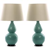 Medium Double Gourd Lamp by Christopher Spitzmiller