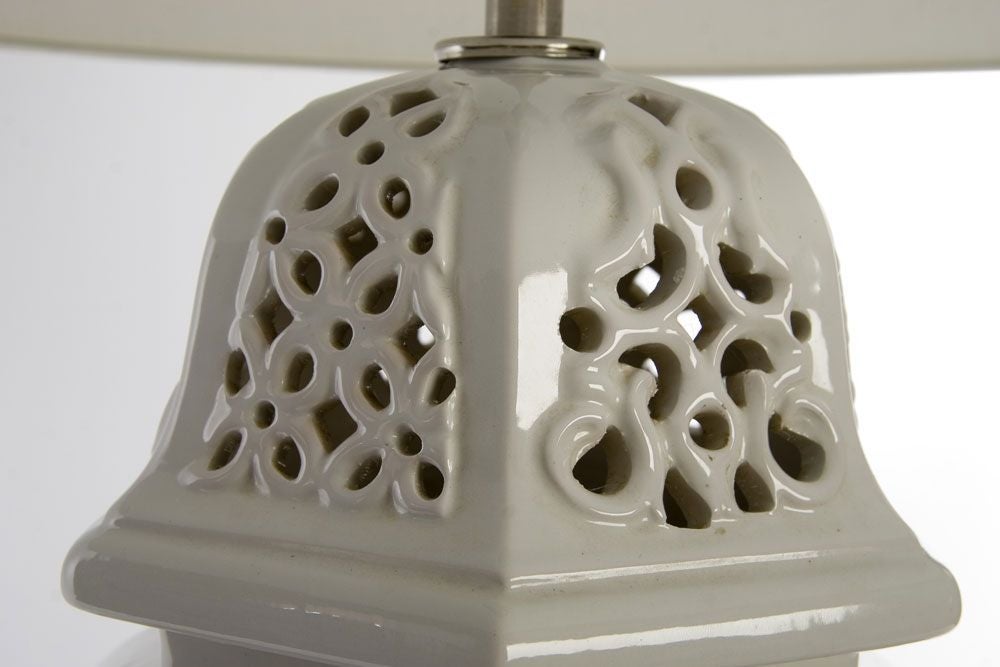 Late 20th Century Moorish Style Lattice Lamp