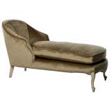SALE!!! Curved Back Chaise Longue with Carbriole Legs
