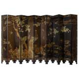Twelve Panel Chinoiserie Screen