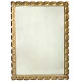Vintage Carved Scroll Metallic Leaf Mirror