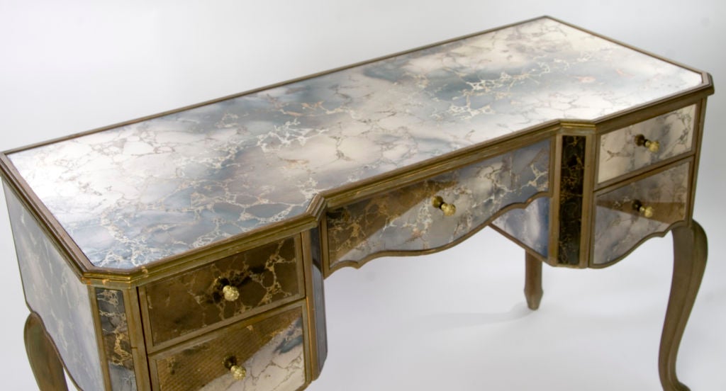 American Louis XV Style Mirrored Dressing / Writing Table