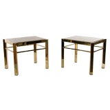 Brass and Limestone Side Table