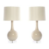 Cream Speckle Glaze Single Gourd Lamp