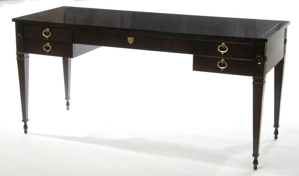 Marquetry Top Desk  by Baker