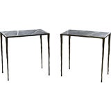 Rectangular Side Table in Bronze & Shagreen
