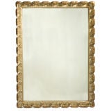 Vintage Carved Scroll Metallic Leaf Mirror