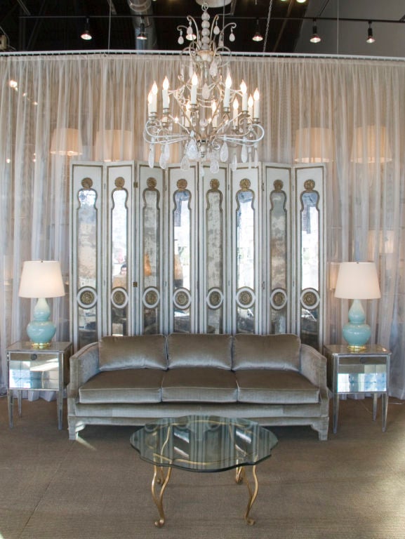 Eight Panel Mirrored Screen 3