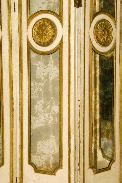 Italian Eight Panel Mirrored Screen