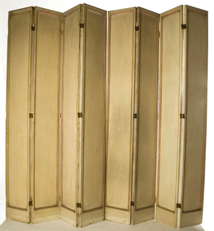 + A spectacular folding screen comprised of eight panels<br />
+ One of the most beautiful statement pieces we have ever had and one to create a room around<br />
+ Each panel is 96
