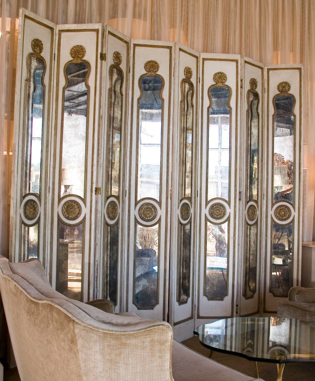 Eight Panel Mirrored Screen 4