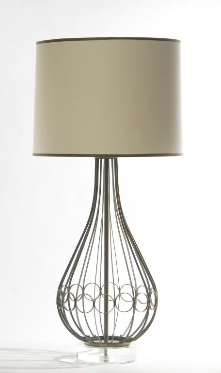 SALE! Sculptural Metal Frame Lamp