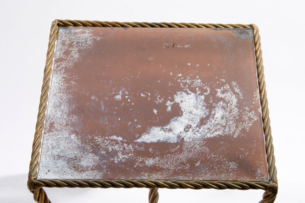 Gilt Metal Rope & Tassel Drinks Table