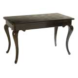 Parquet Desk with Cabriole Legs and Single Drawer