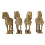 Antique Chinese Han Funerary Horse Figurines