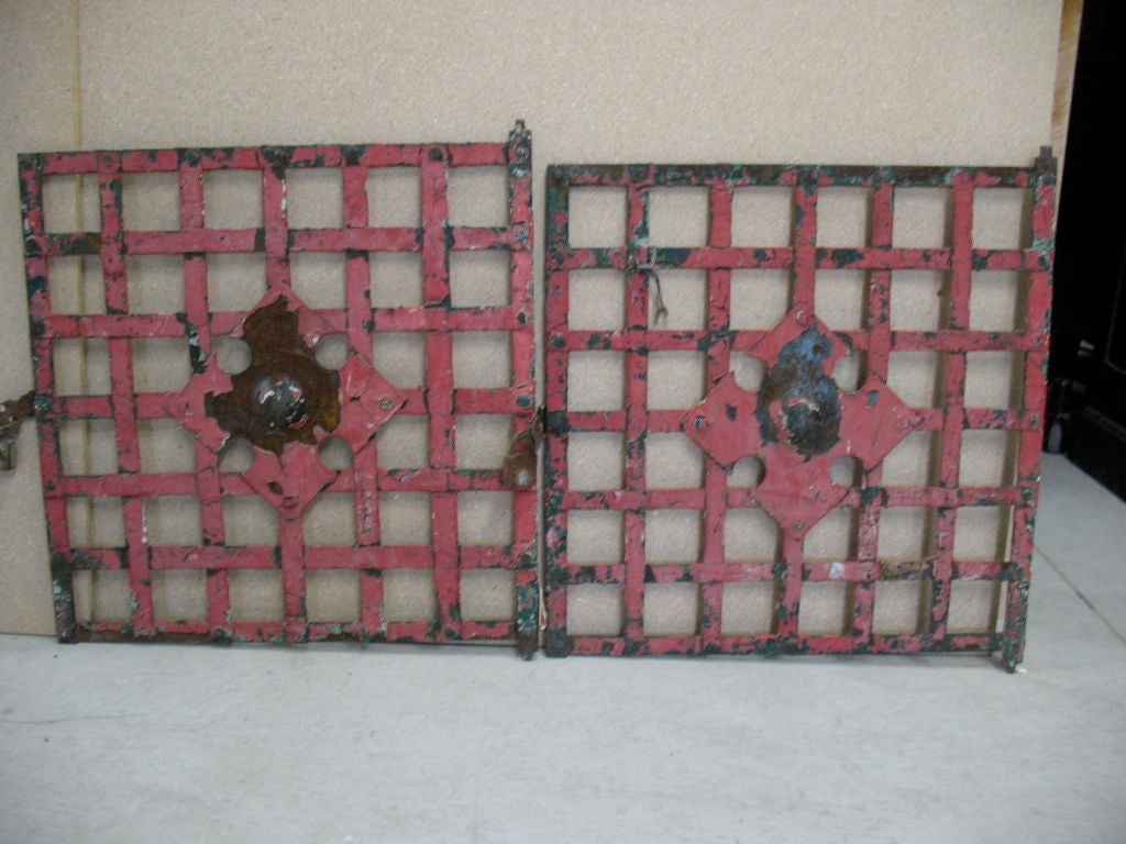 Antique Window Shutters and Grates For Sale 2