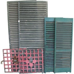 Vintage Window Shutters and Grates