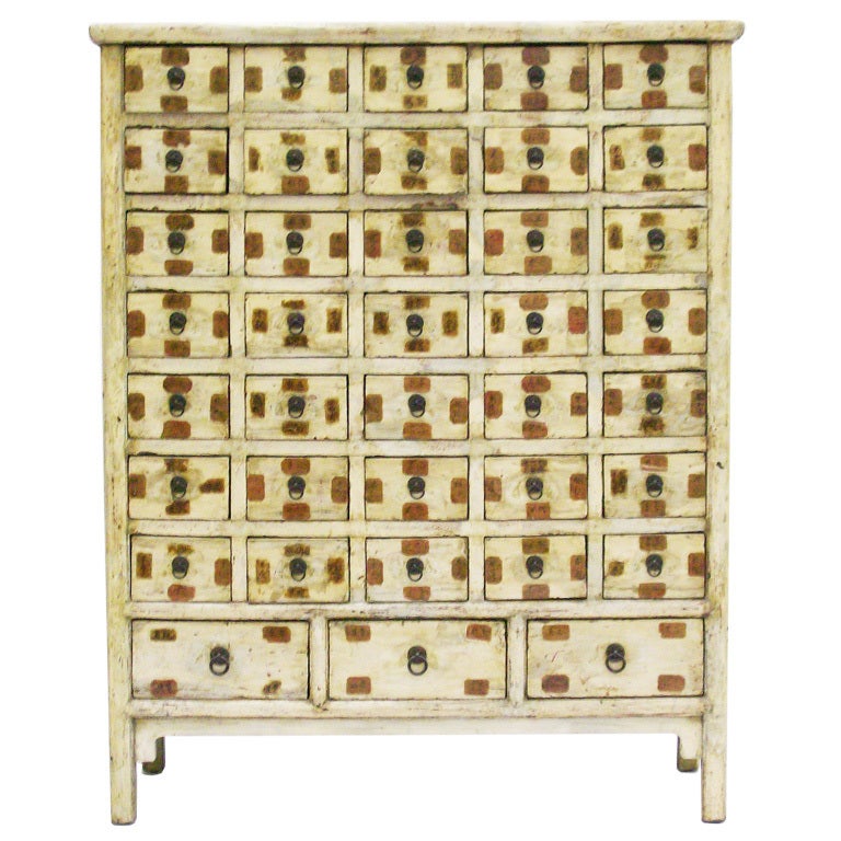 Lacquered Chinese Apothecary Chest For Sale