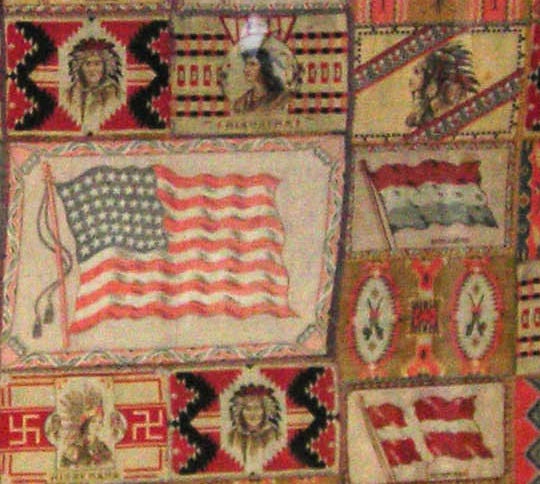 American WWII Cigar Box Quilt For Sale