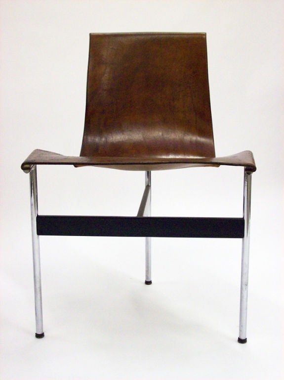 Pair of  Katavolos Leather Sling "T" Chairs