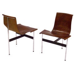 Pair of  Katavolos Leather Sling "T" Chairs
