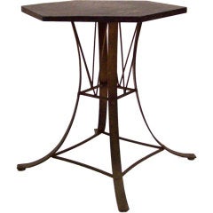 Wrought Iron and Slate Table