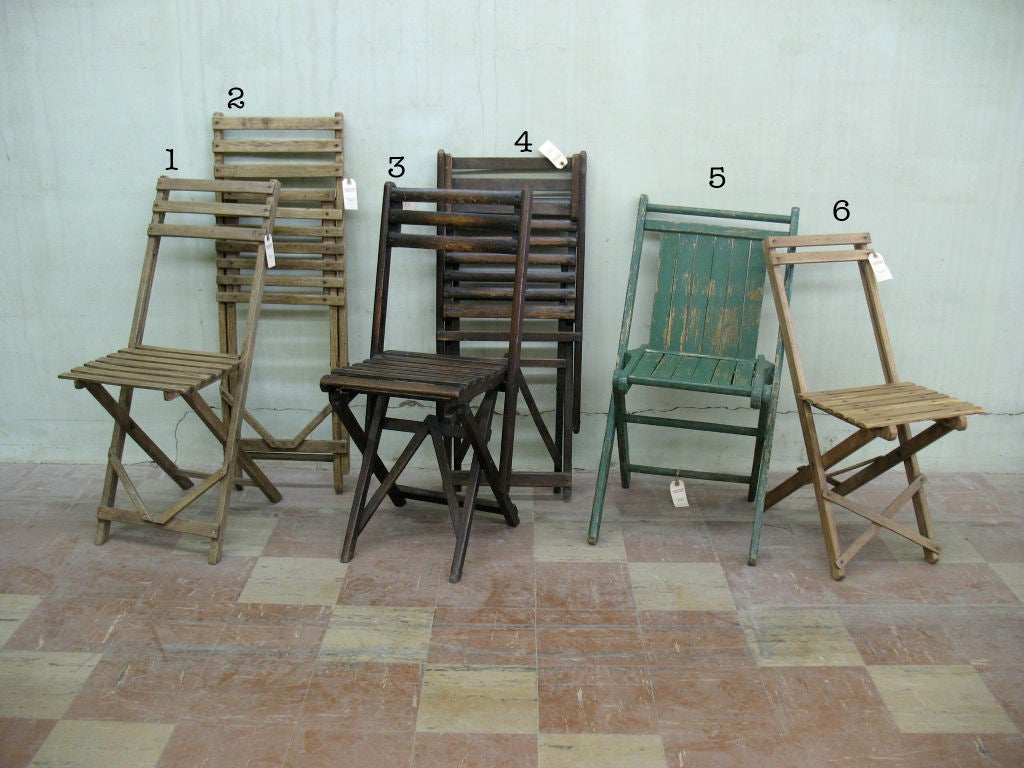 Antique Wood Folding Chairs