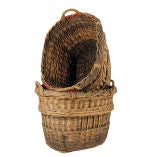 Large Antique French Baskets