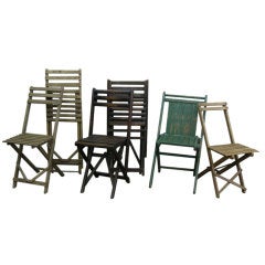 Antique Wood Folding Chairs