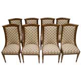 Set of Eight Empire Dining Chairs