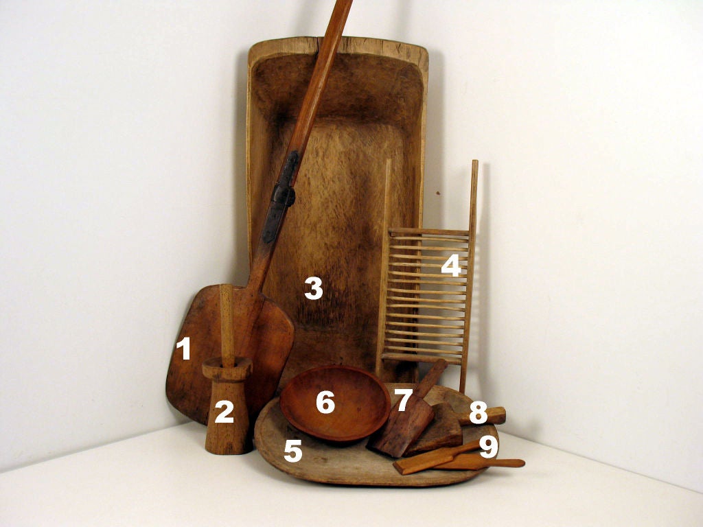 Assorted Wood Kitchen Implements