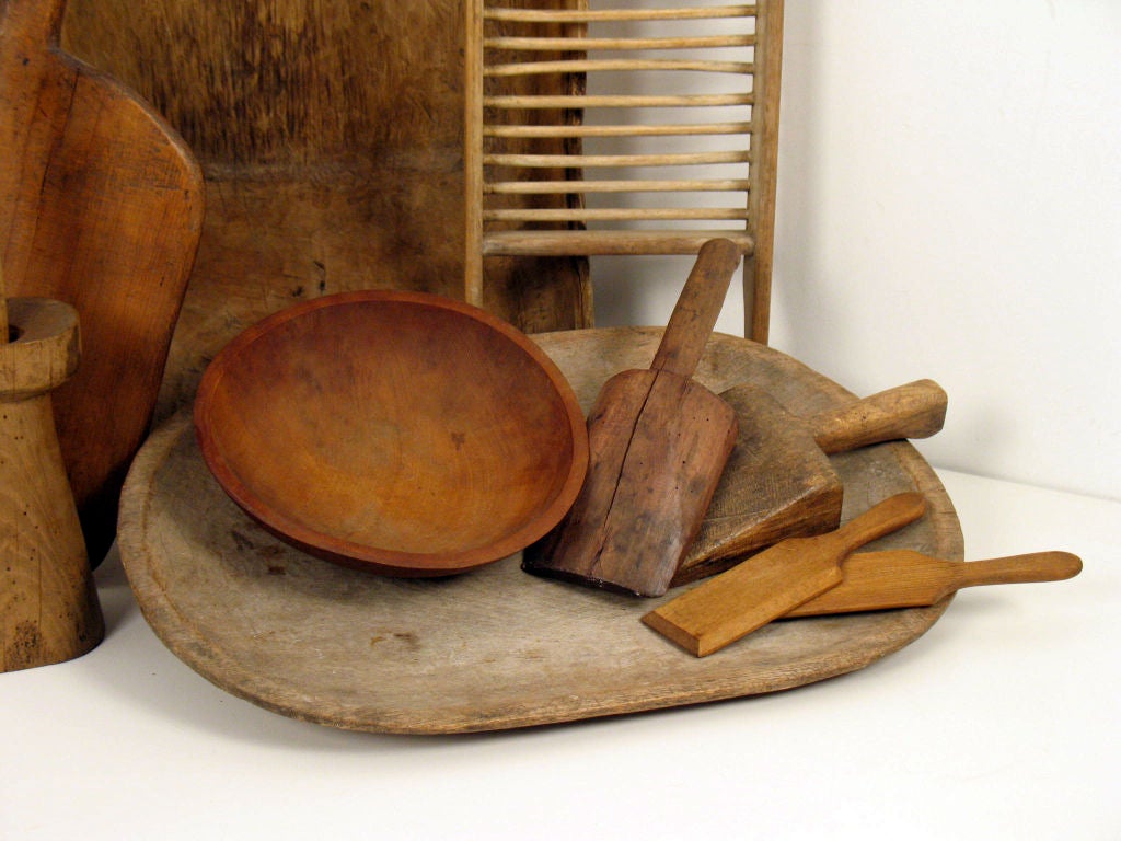 Assorted Wood Kitchen Implements For Sale 1
