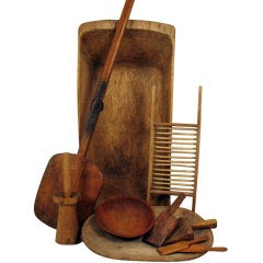 Assorted Wood Kitchen Implements