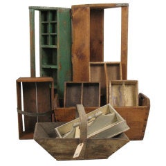 Vintage Assorted Wood Utility Boxes