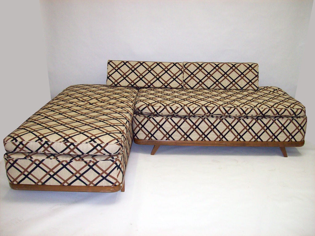 Pair of Billy Haines walnut daybeds.
