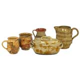 Mixed Lot of English and French Yellow Pottery