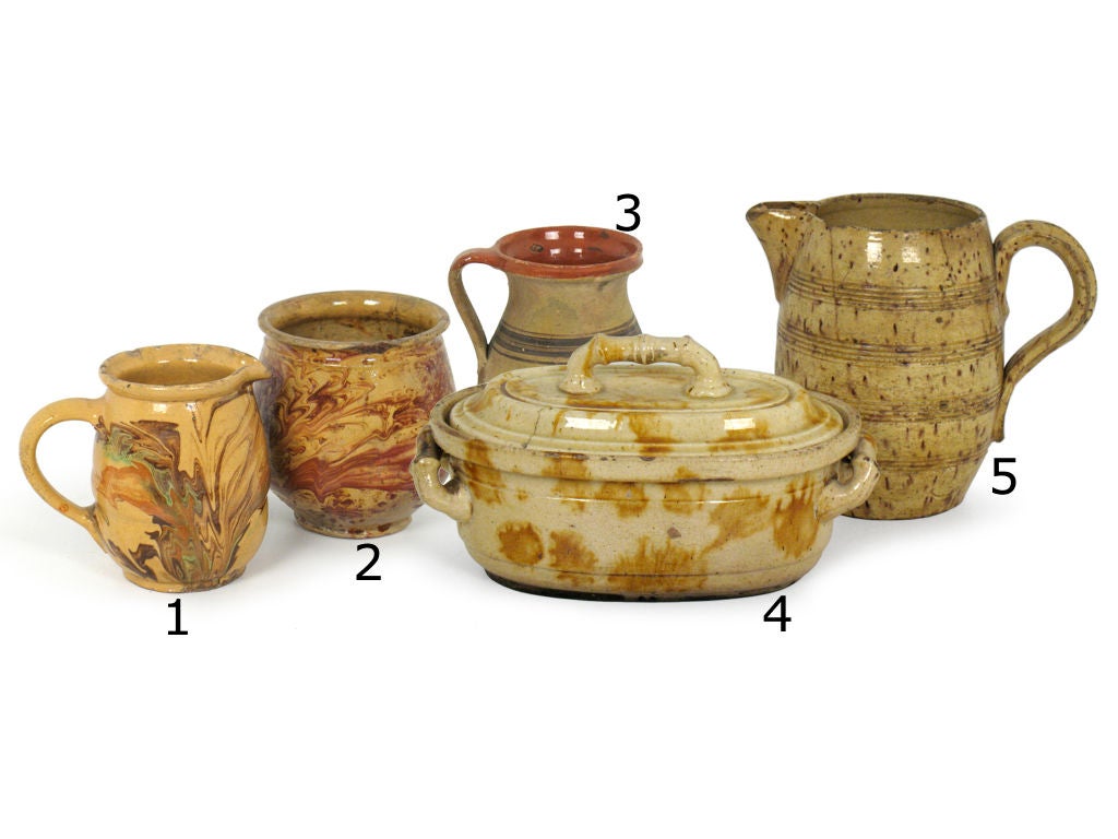 Mixed Lot of English and French Yellow Pottery