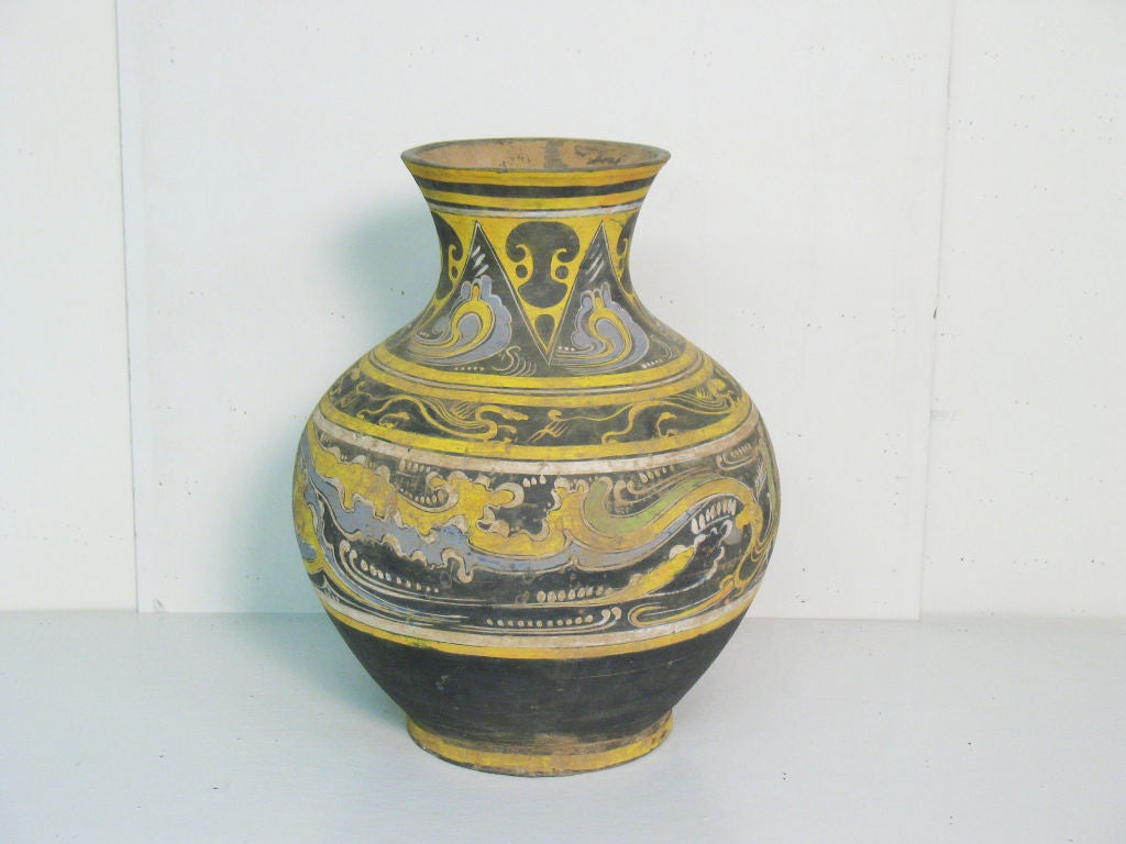 Large Chinese Han Style Funerary Pot