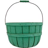 Antique "Simple" Green Basket