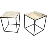 Pair Of Elegant Cube Tables