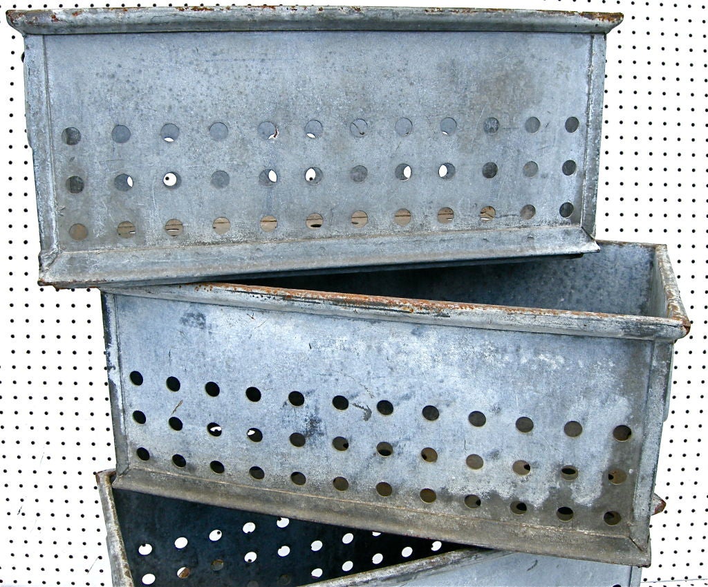 American Galvanized Bulb Boxes For Sale
